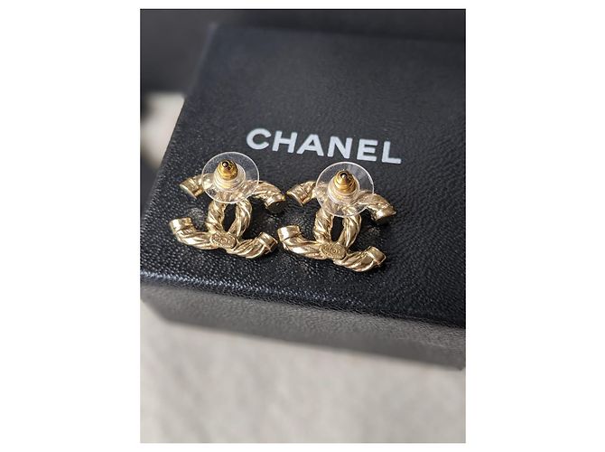 Chanel CC A12A Logo Pearl GHW Coco Mark Ohrringe Box Gold hardware - Ansicht 8