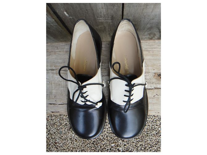Autre Marque derby di Laure Bassal 37 Nero Bianco - vista 3