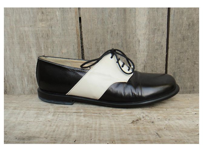 Autre Marque derby di Laure Bassal 37 Nero Bianco - vista 5