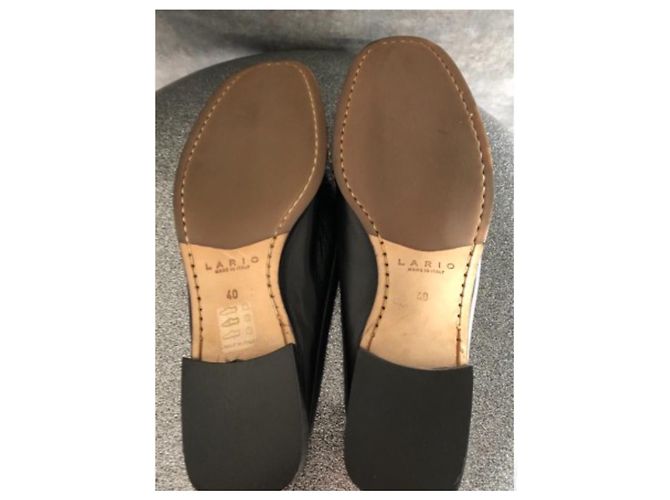 Autre Marque Mules in pelle nero e testa di moro T40 Marrone scuro - vista 3