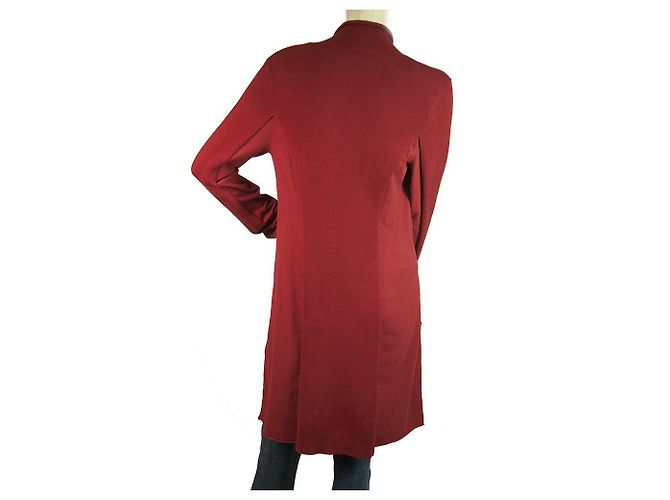 Rundholz DIP Botón Delantero Cárdigan Largo De Algodón Borgoña Rojo Cárdigan Talla S Roja - vista 2