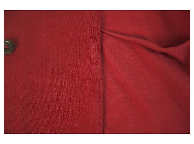 Rundholz DIP Botón Delantero Cárdigan Largo De Algodón Borgoña Rojo Cárdigan Talla S Roja - vista 5