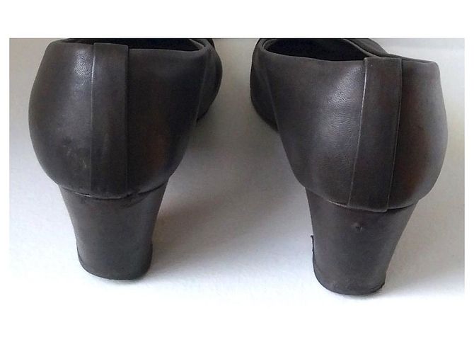 Fausto Santini Pumps aus Lammleder mit T-Ausschnitt.38 Dunkelbraun - Ansicht 3