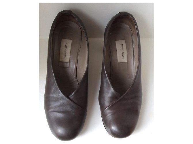 Fausto Santini Pumps aus Lammleder mit T-Ausschnitt.38 Dunkelbraun - Ansicht 4
