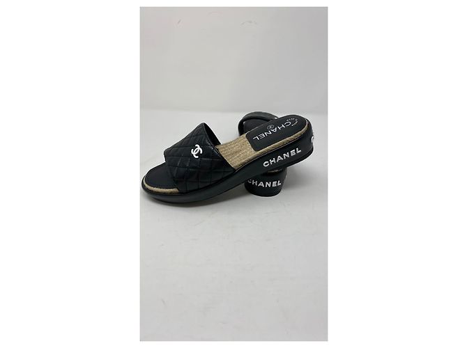 Cambon Chanel Sandalen Schwarz - Ansicht 4