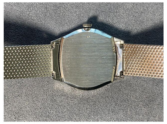 Rolex Cellini 3805 Orologio in Oro Bianco Quadrante Blu Navy Argento - vista 3