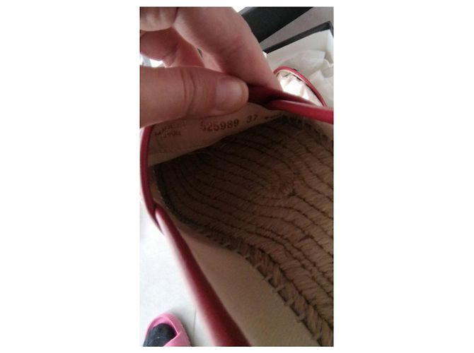 Gucci Sylvie Espadrilles Rot Stoff Größe 37 - Ansicht 3