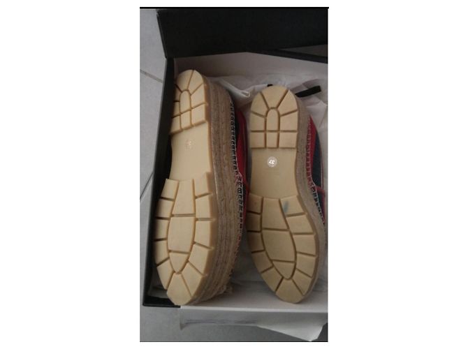 Gucci Sylvie Espadrilles Rot Stoff Größe 37 - Ansicht 5