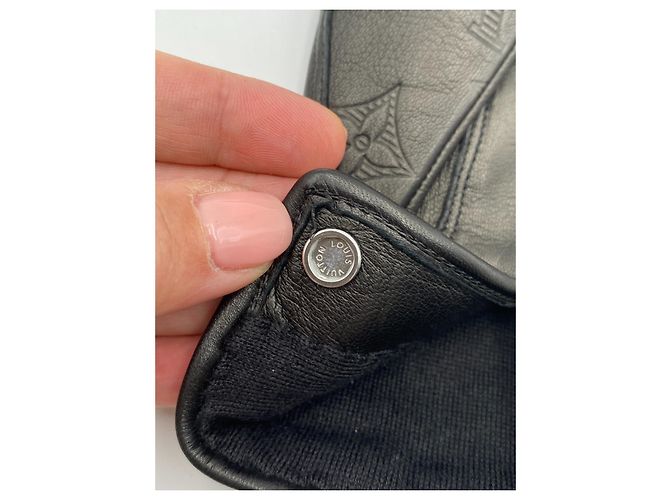 Guanti Louis Vuitton Shadow neri 2021 retail 755€ Nero - vista 10