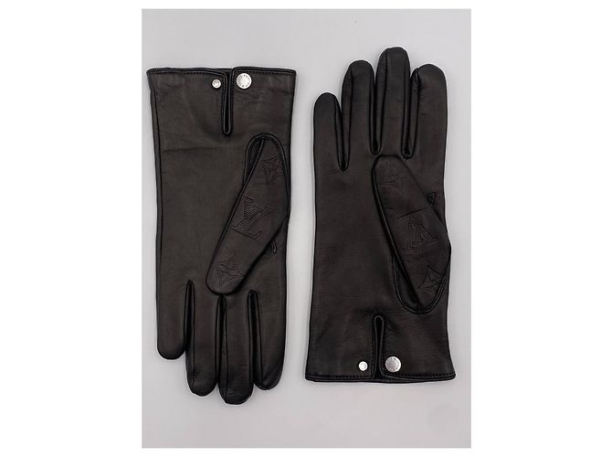 Guanti Louis Vuitton Shadow neri 2021 retail 755€ Nero - vista 3