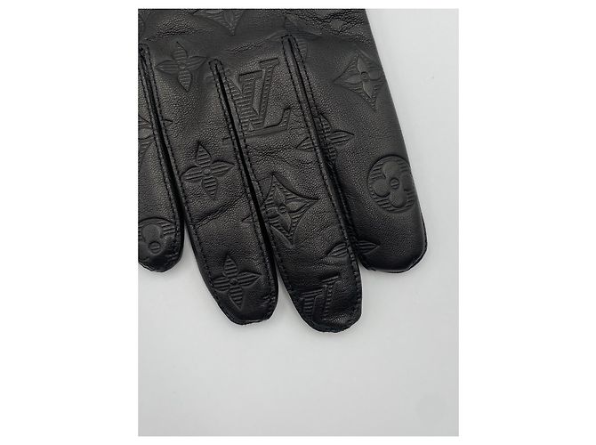 Guanti Louis Vuitton Shadow neri 2021 retail 755€ Nero - vista 4