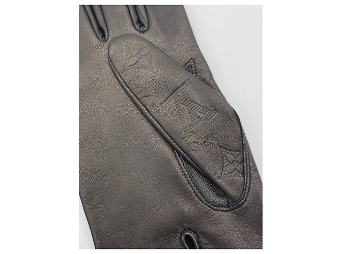 Guanti Louis Vuitton Shadow neri 2021 retail 755€ Nero - vista 7