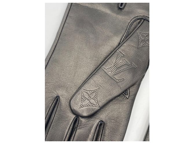 Guanti Louis Vuitton Shadow neri 2021 retail 755€ Nero - vista 8