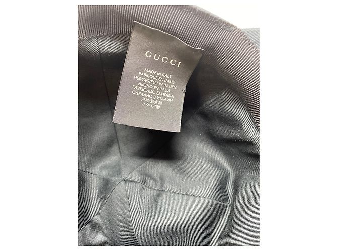 Cappellino da baseball Gucci in cotone blu - vista 3