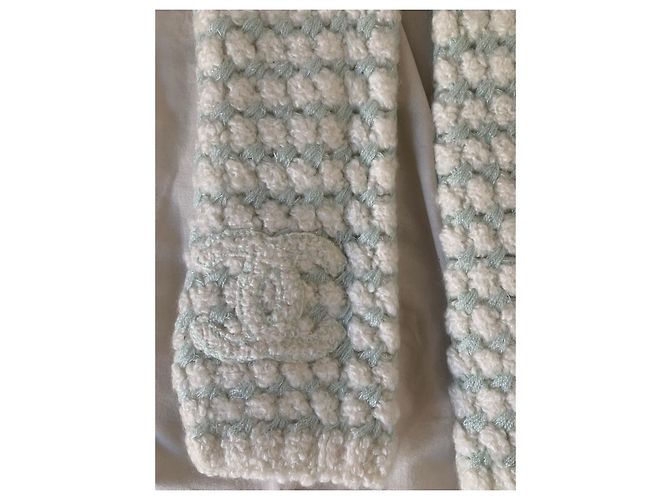 Chanel Luvas Branco Verde - vista 2