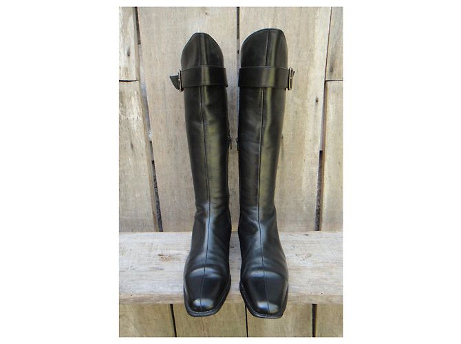 Botas de cuero Paraboot negras 36 Negro - vista 3