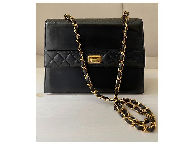 Borsa a mano Chanel Timeless in pelle nera Nero - vista 6