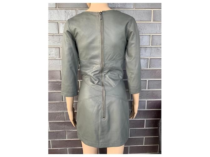 Bruuns Bazaar Lederkleid Grau - Ansicht 2