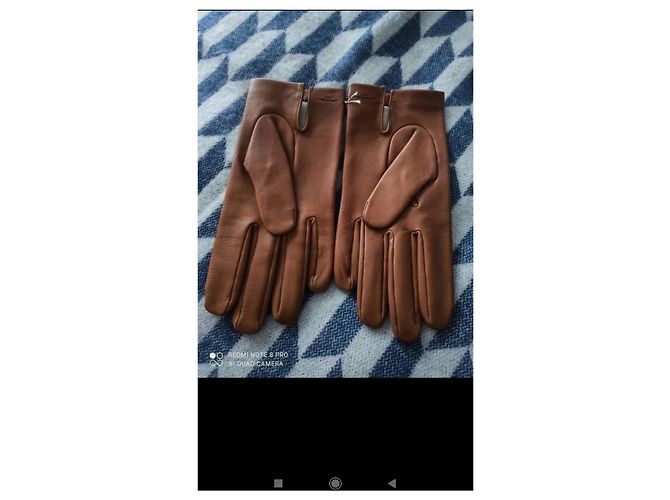 Lancel Lederhandschuhe Hellbraun - Ansicht 4