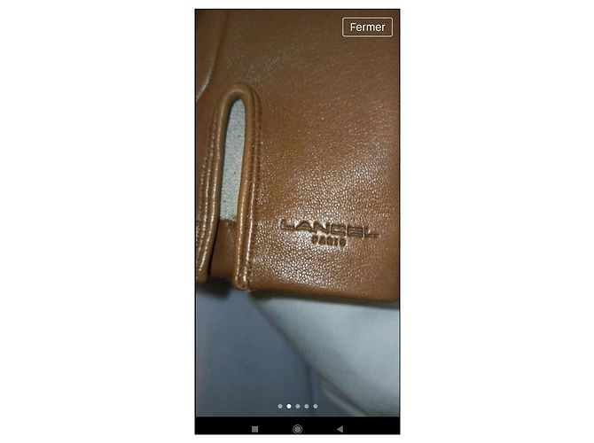 Lancel Lederhandschuhe Hellbraun - Ansicht 5
