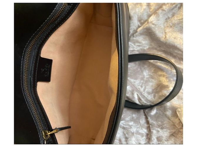 Gucci GG Marmont Matelasse Mini Borsa a tracolla in pelle - Nera Nero - vista 4