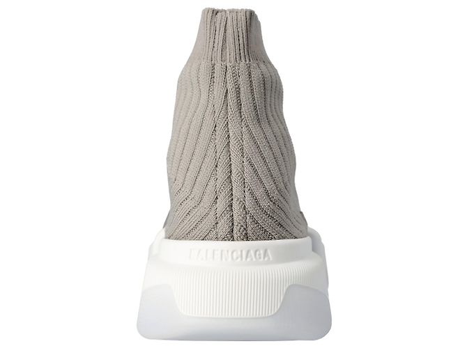 Balenciaga Speed da donna 2.0 Sneaker in grigio con suola bianca - vista 4