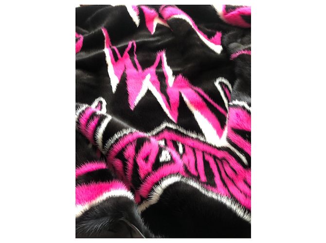 Philipp Plein Abrigo de visón Thunder negro rosa blanco Multicolor - vista 2