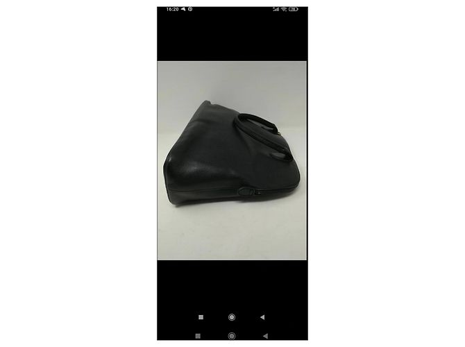 Borsa a mano Longchamp in pelle martellata nera Nero - vista 10