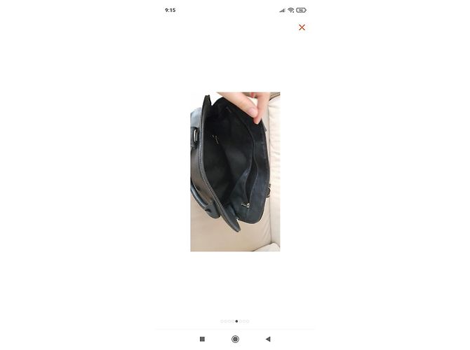 Borsa a mano Longchamp in pelle martellata nera Nero - vista 5