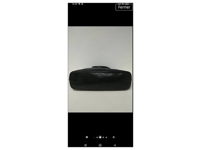 Borsa a mano Longchamp in pelle martellata nera Nero - vista 9