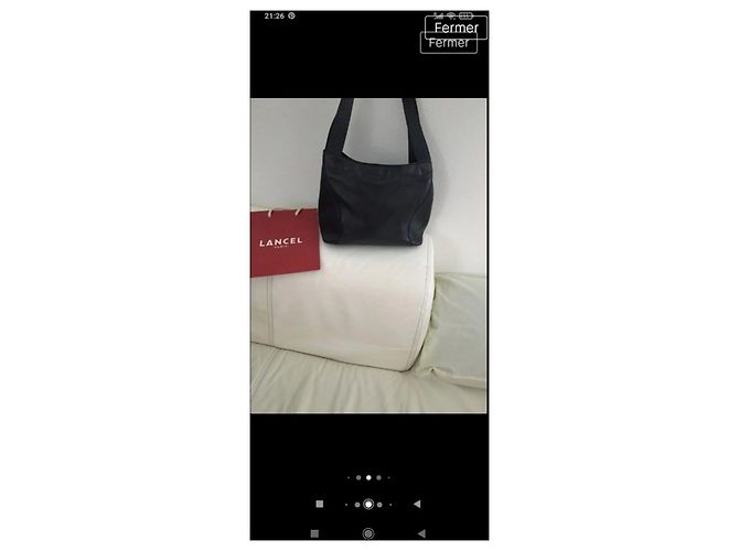 Adjani Borsa Lancel in pelle blu navy con cerniera - vista 4