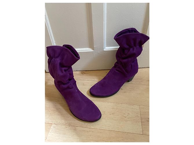 Autre Marque Botas de Tornozelo Arche Roxas em Camurça 40 Roxo - vista 2
