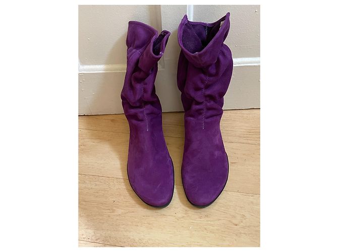Autre Marque Botas de Tornozelo Arche Roxas em Camurça 40 Roxo - vista 3
