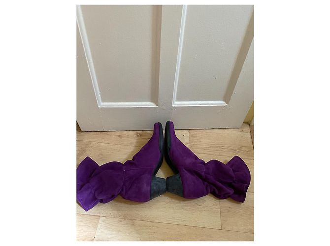 Autre Marque Botas de Tornozelo Arche Roxas em Camurça 40 Roxo - vista 5