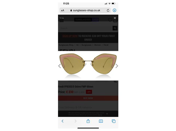 Fendi FF0355/S Sonnenbrille Rosa Gold Pink Golden - Ansicht 15