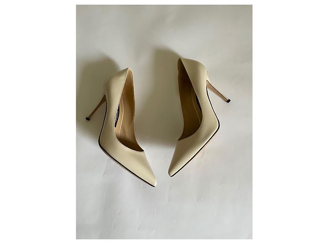 Décolleté Sergio Rossi Godiva Crema Vernice 39.5 - vista 6