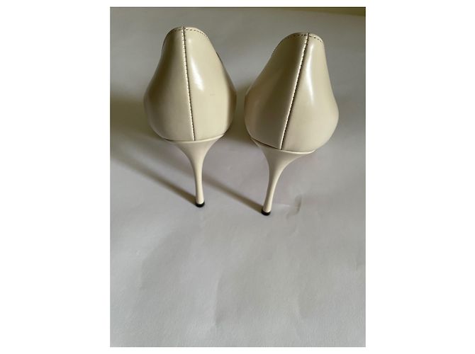 Décolleté Sergio Rossi Godiva Crema Vernice 39.5 - vista 7