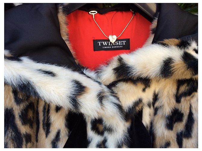Autre Marque TWINSET Simona Barbieri Kunstpelzjacke Leopardenprint - Ansicht 2