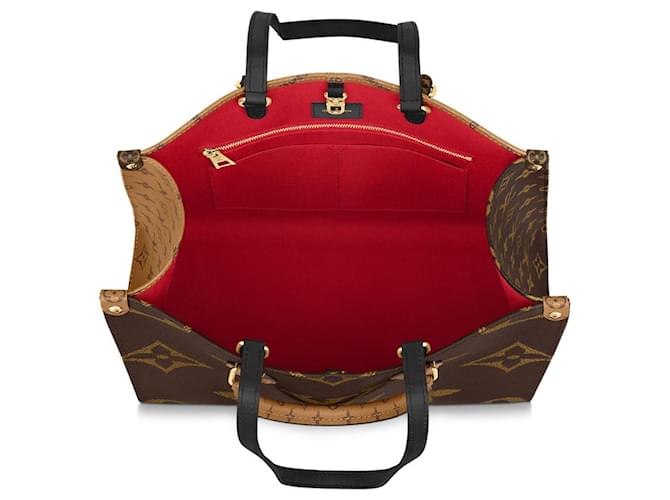 Borsa Louis Vuitton Onthego MM Monogram Marrone Scuro - vista 3