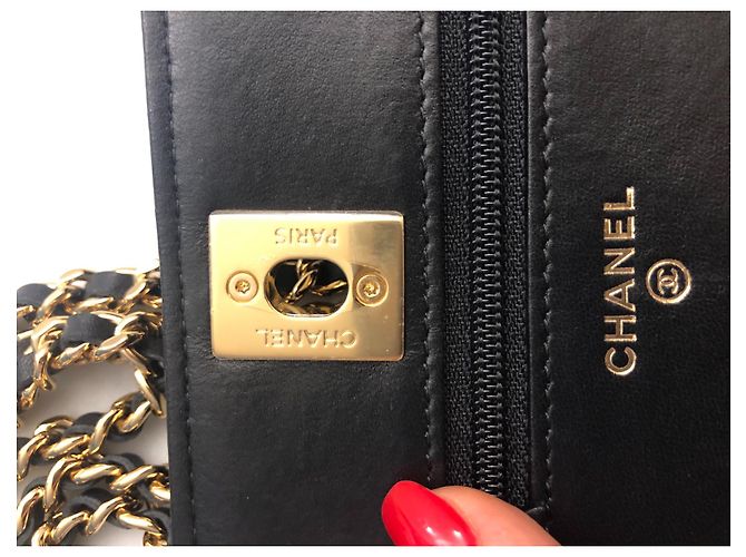 Borsa a mano Chanel in tessuto nero - vista 11