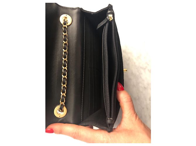 Borsa a mano Chanel in tessuto nero - vista 14