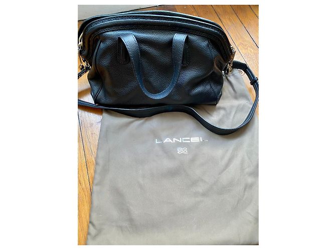 Borsa a mano Lancel La Charmeuse in pelle nera Nero - vista 2