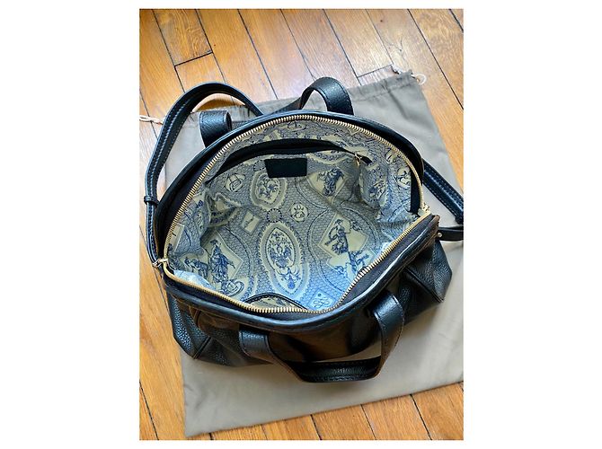 Borsa a mano Lancel La Charmeuse in pelle nera Nero - vista 4