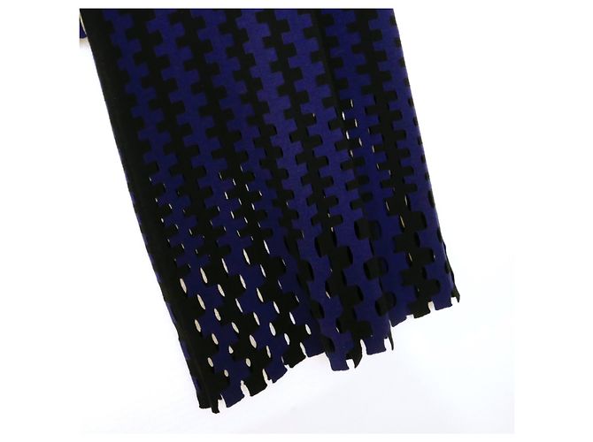 Diane Von Furstenberg Kariertes Strickkleid Blau - Ansicht 3