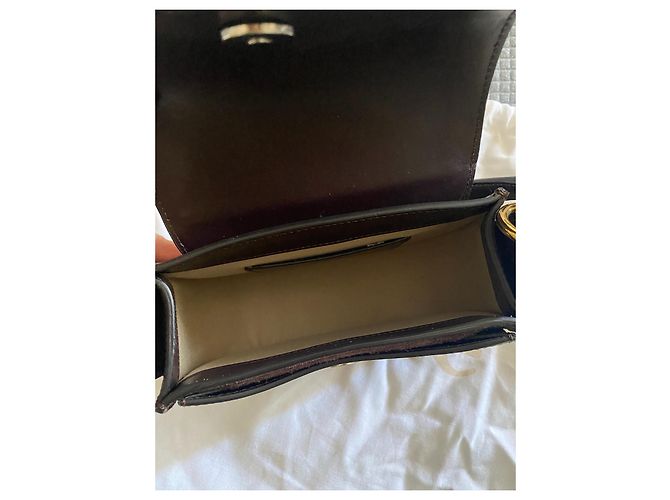 Borsa Chloé Tess in pelle rosso scuro Bordò - vista 6