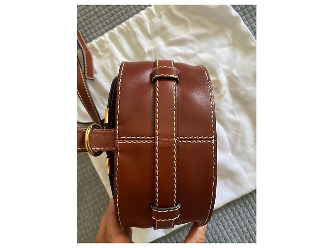 Chloé Marcie Borsa a mano in pelle Cognac - vista 8