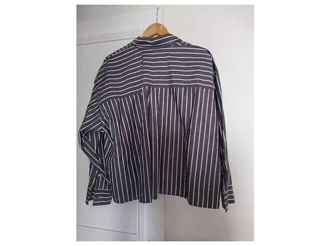 Camisa Oversize Isabel Marant de Rayas Algodón Seda - vista 2