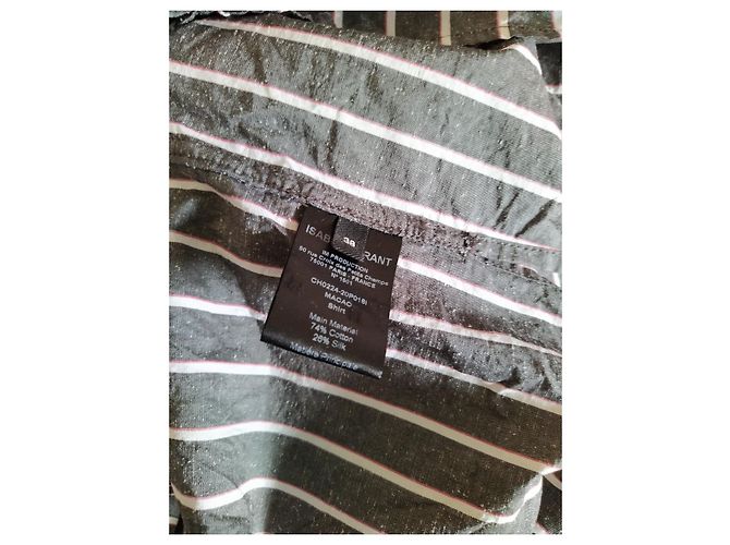 Camisa Oversize Isabel Marant de Rayas Algodón Seda - vista 4