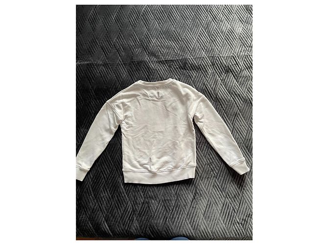 Pull Kenzo blanc en coton fille 135 cm - vue 5