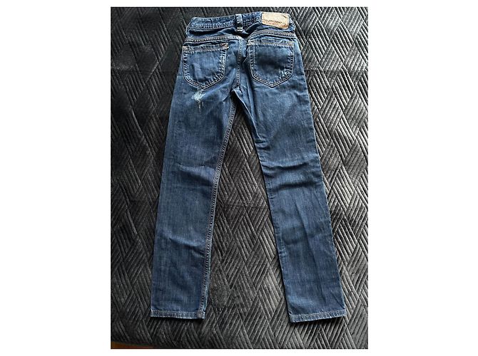 Vaqueros rectos Diesel azules de algodón - vista 4